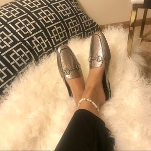 Madden Girl Metallic Studded Mules
